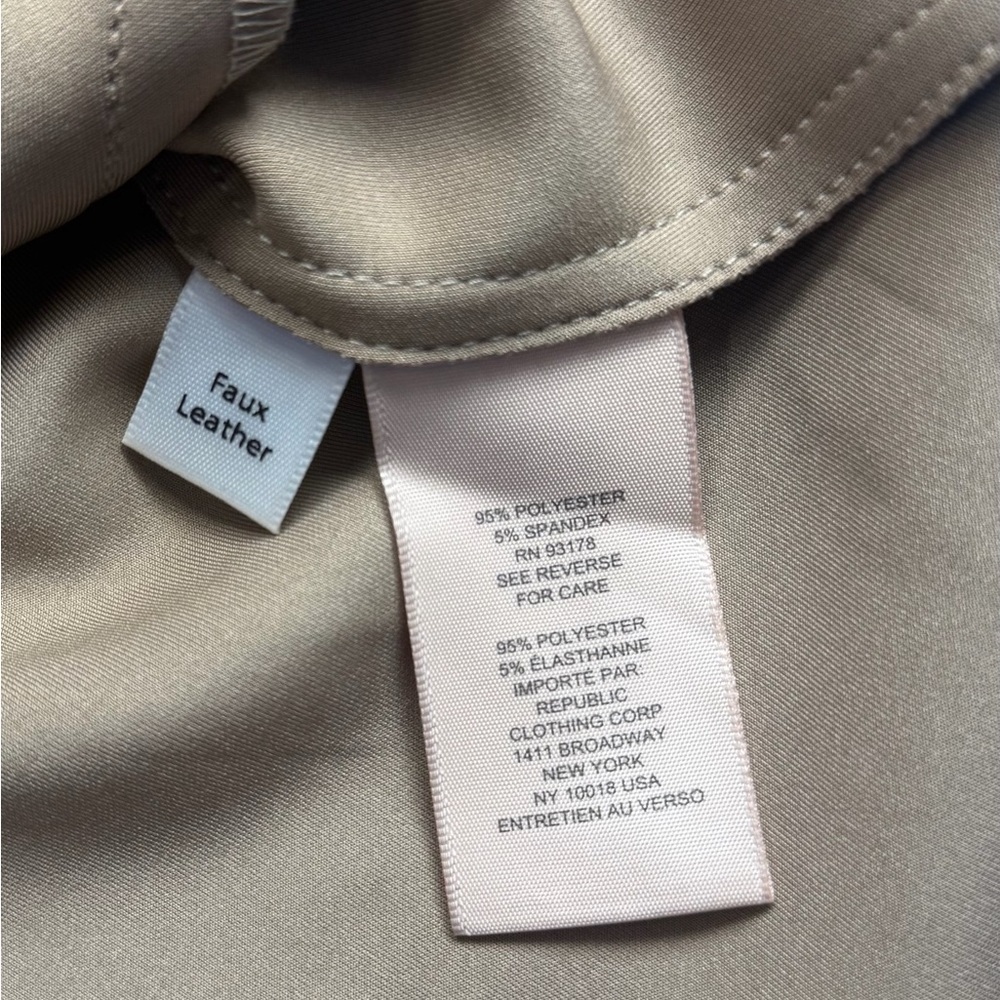 Anthropologie Philosophy Taupe Faux Suede Moto Jacket. Size M. Lightweight. - Picture 5 of 7